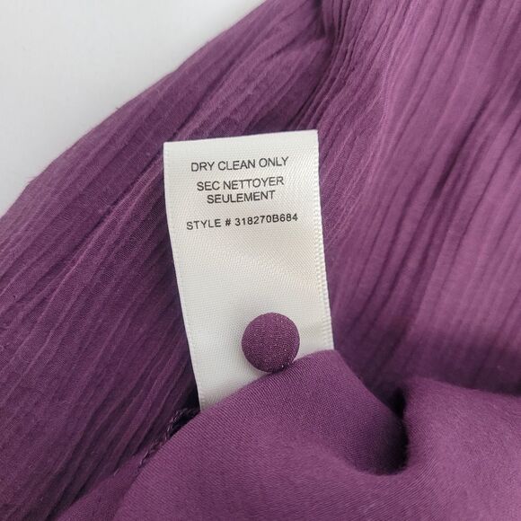 REBECCA TAYLOR top plum purple pinwheel silk blend eyelet 4 - Picture 8 of 12